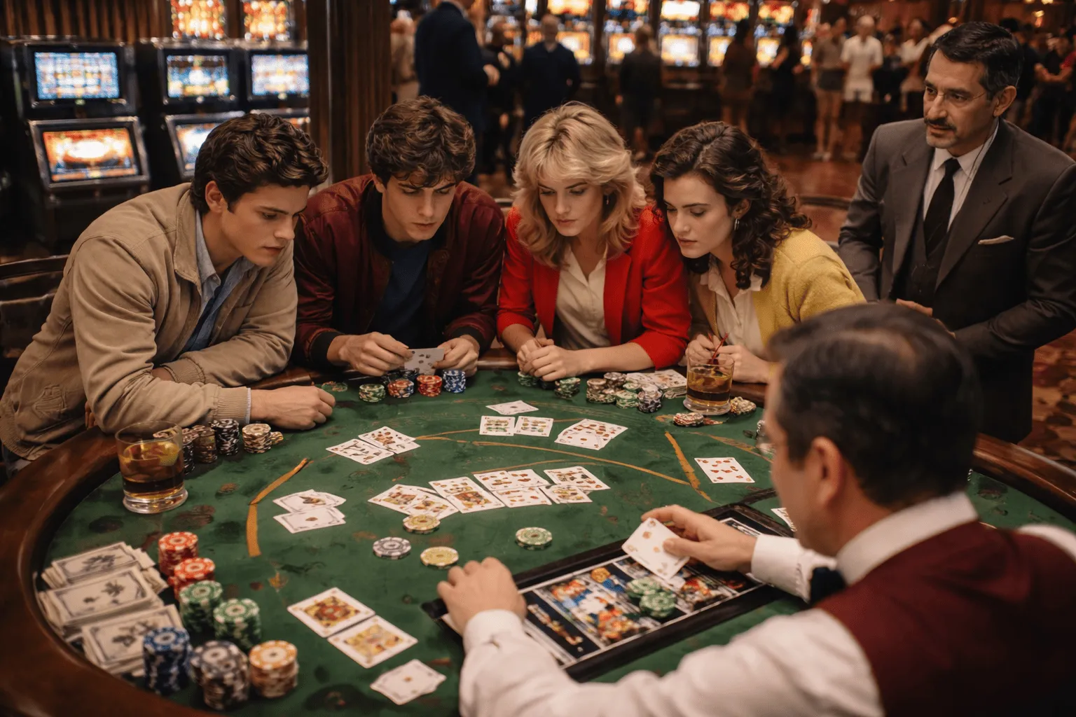  Equipo de Blackjack del MIT durante una partida de Blackjack en las vegas
