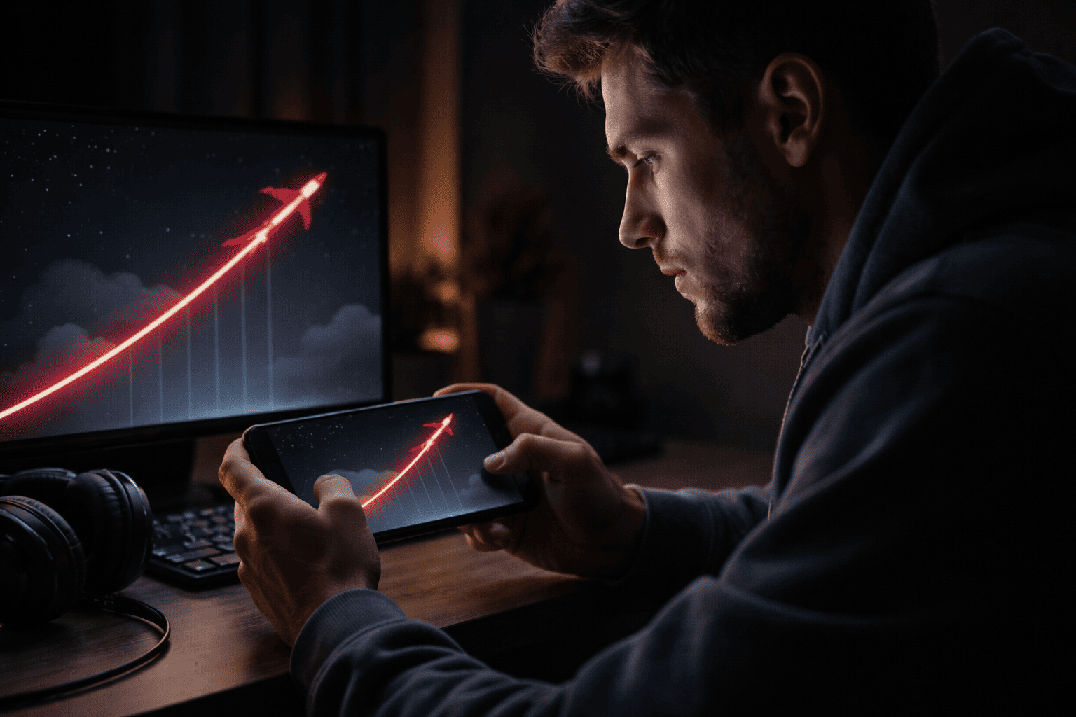 jugador_concentrado_pantalla_apuestas_digital_avion_subiendo